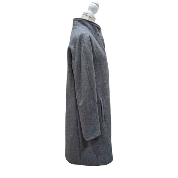 Yaly Couture Custom Designed Tailored Pure Wool Womens Grey Zip Up Coat Size M - Picture 3 of 11